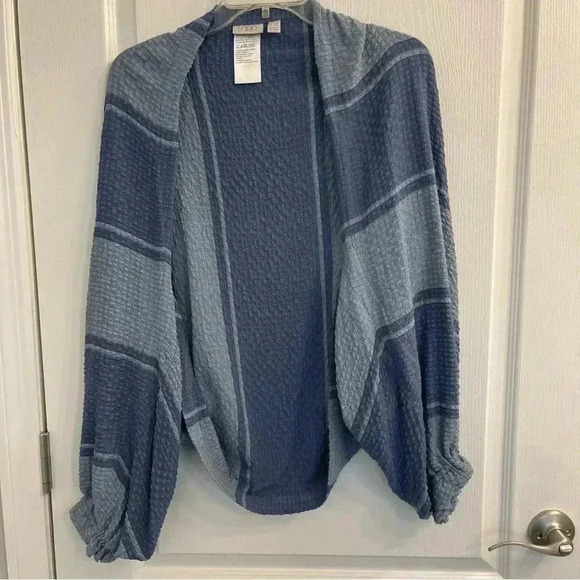 LOGO by Lori Goldstein Sweaters - Light Weight Blue Cardigan